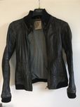 Kurtka skórzana czarna 100% skóra, ramoneska, pull&bear