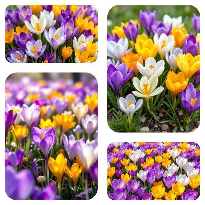 Cebulki KROKUSÓW 500 szt mix kolorów cebulek Kwiatów Krokusy Krokus XL