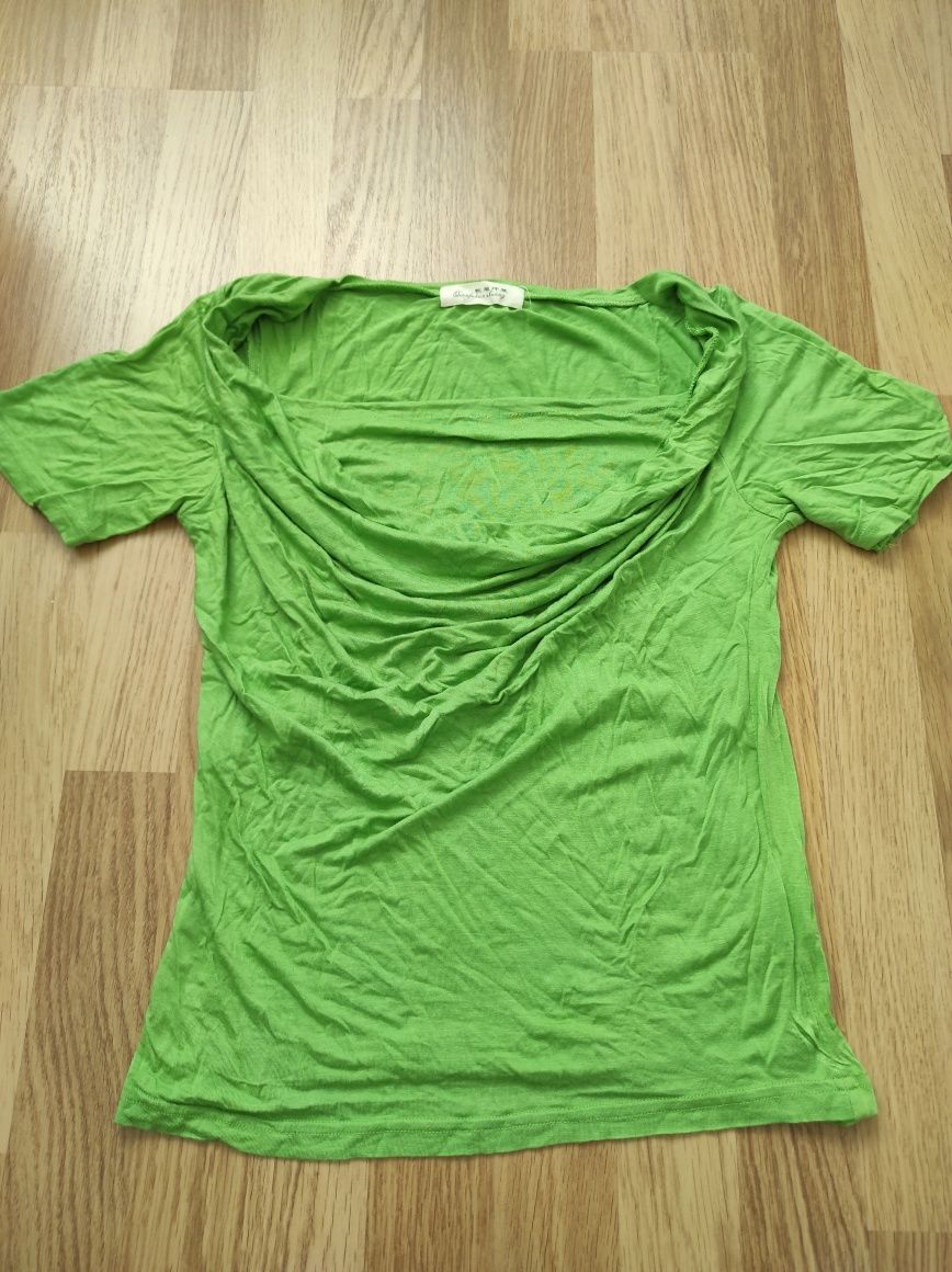 T-shirt zielony damski