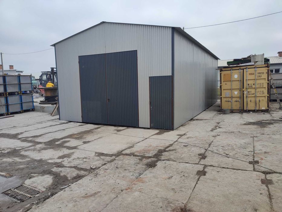 Duży Garaż Blaszany Niskie Ceny|Magazyn|Hala|Wiata GRAFIT  - GRZYWSTAL