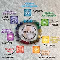 Pulseiras 7 CHAKRAS c/ Pedras Naturais