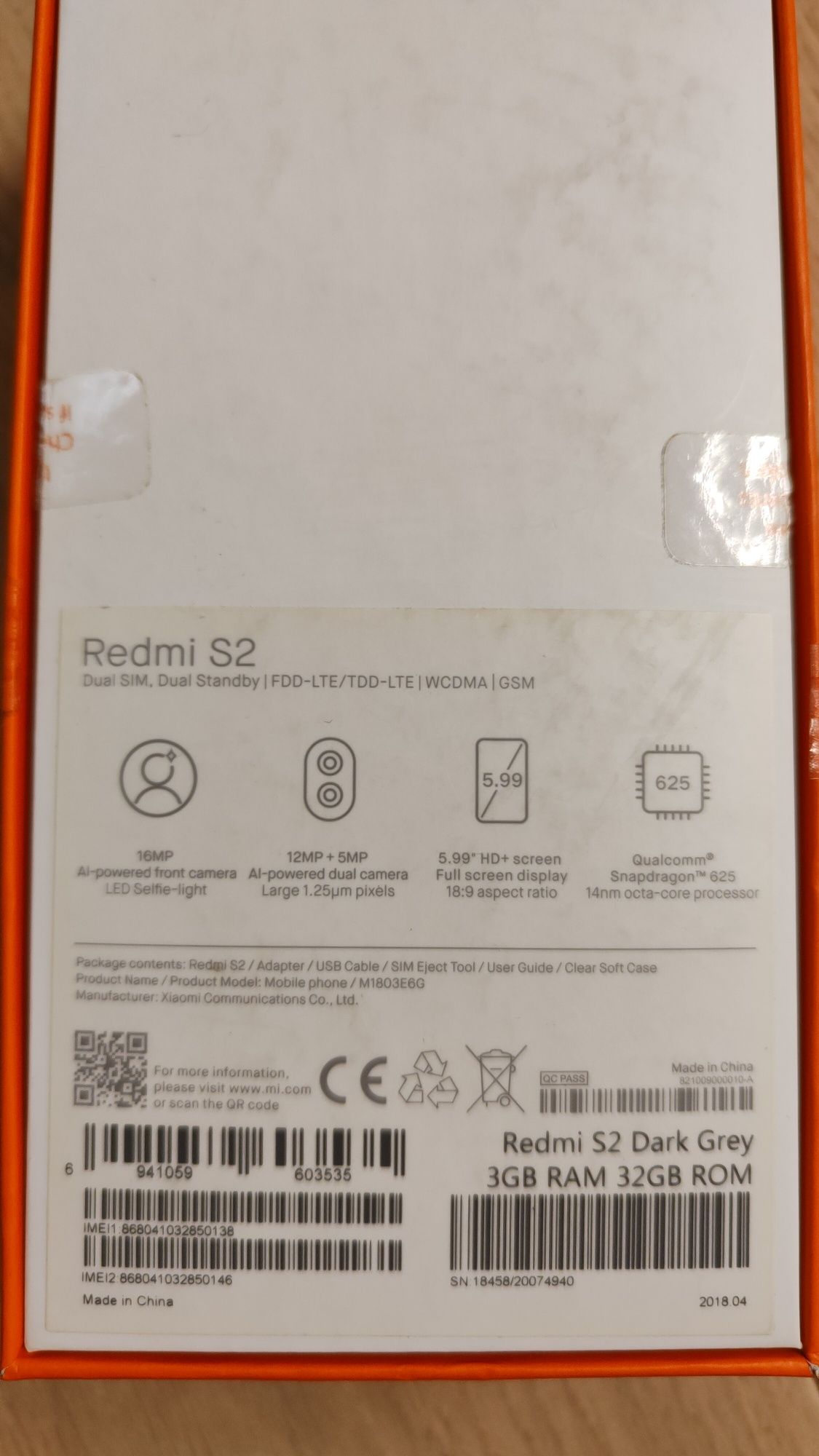 Xiaomi Redmi S2 pęknięty ekran