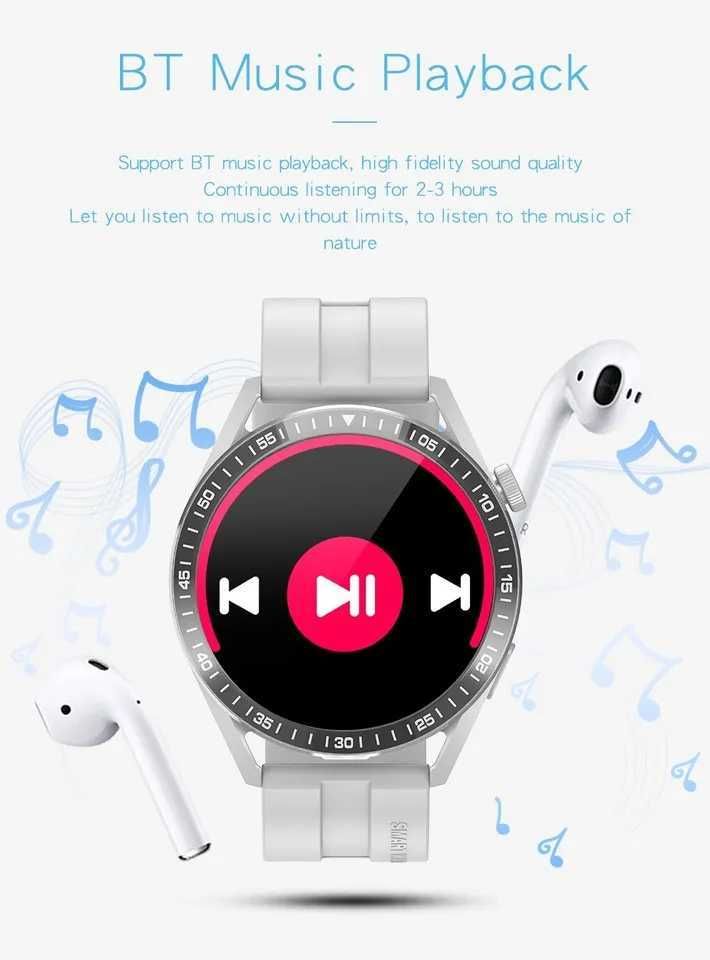 SmartWatch WH8 telefon tetno O2 powiadomienia muzyka PL