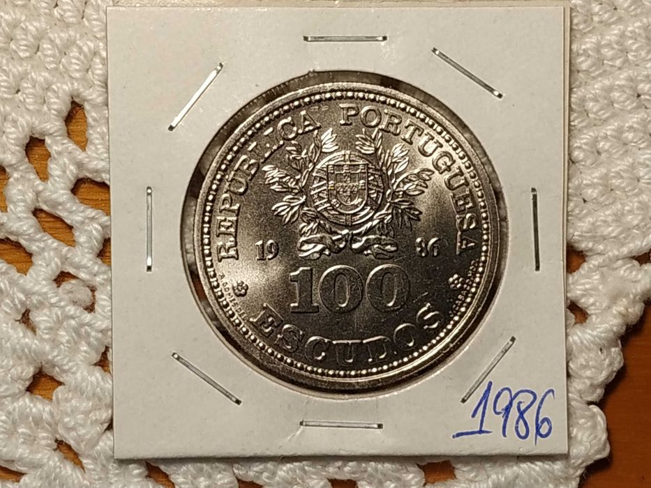 Portugal - moeda de 100 escudos de 1986 Mundial do México 86