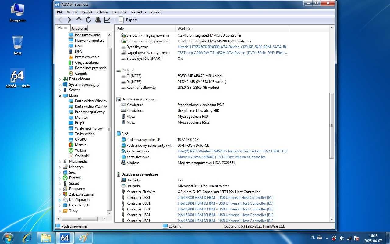 Toshiba a300-149 Core2Duo  1833MHz.Ram4Gb,Hdd\320GB,Gwarancja