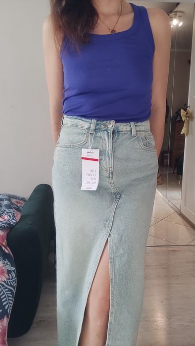 Spódnica jeansowa damska maxi 36 Sinsay