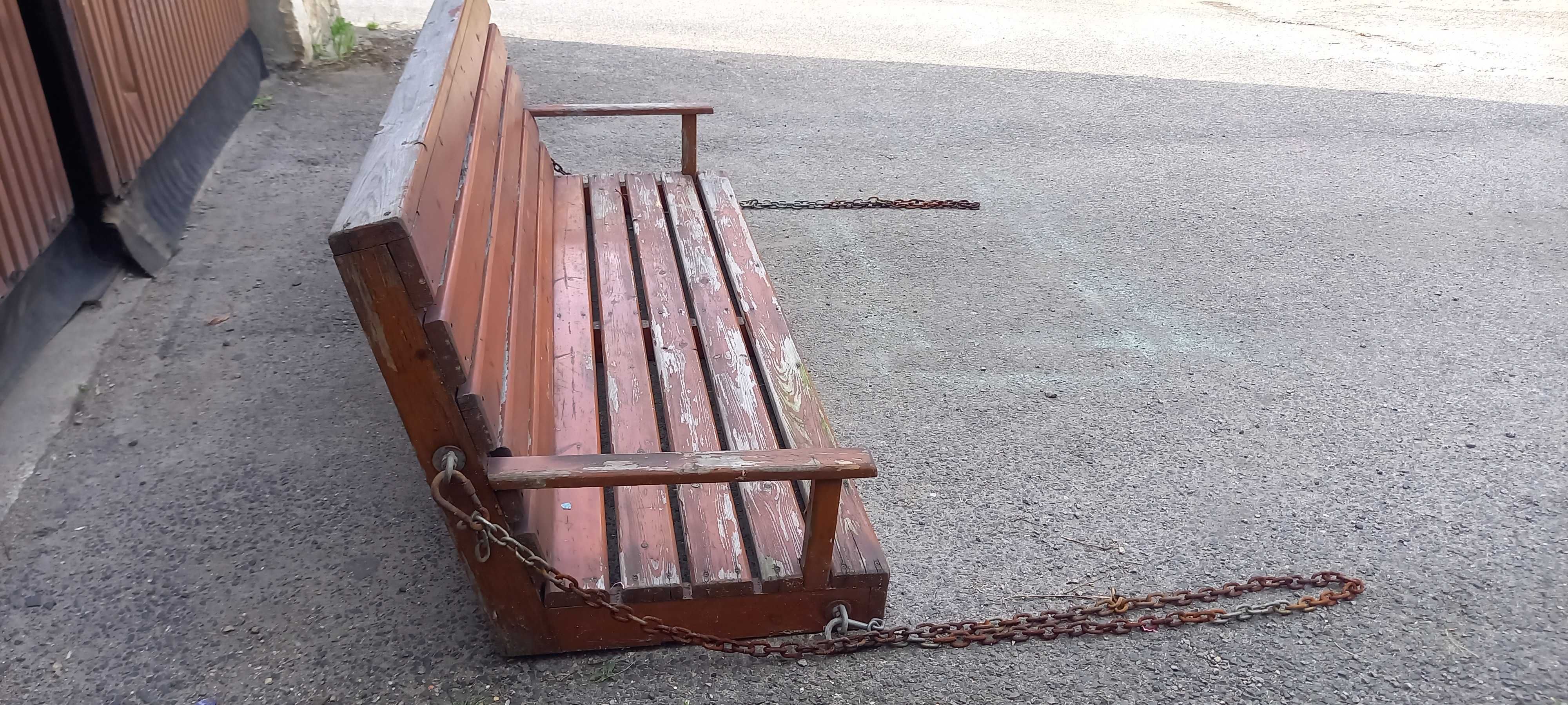 Huśtawka ogrodowa, z drewna nie marketówka, solidna, zaproponuj cenę