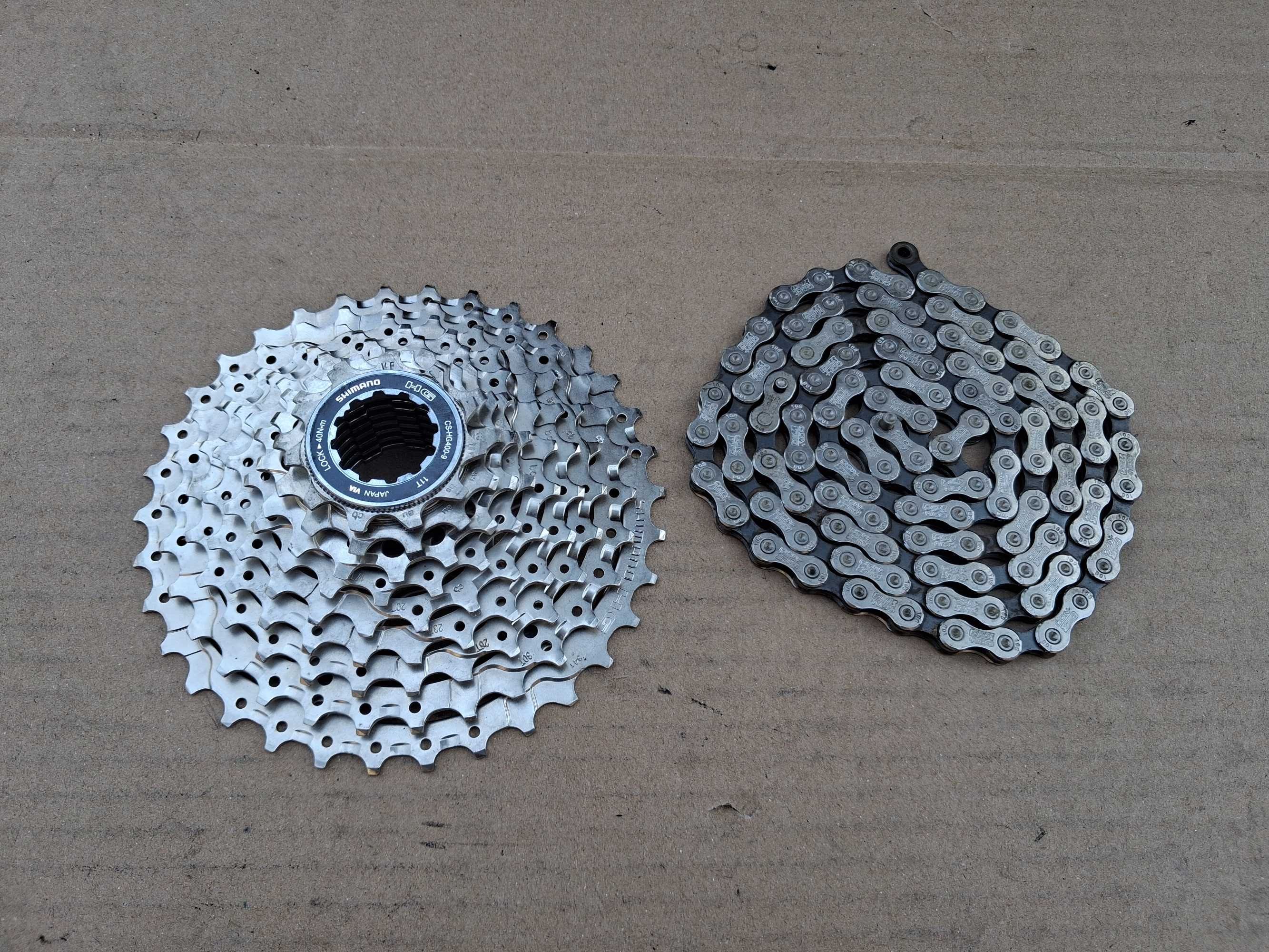 Kaseta Shimano HG400 9s plus Łańcuch ConTec 10s
