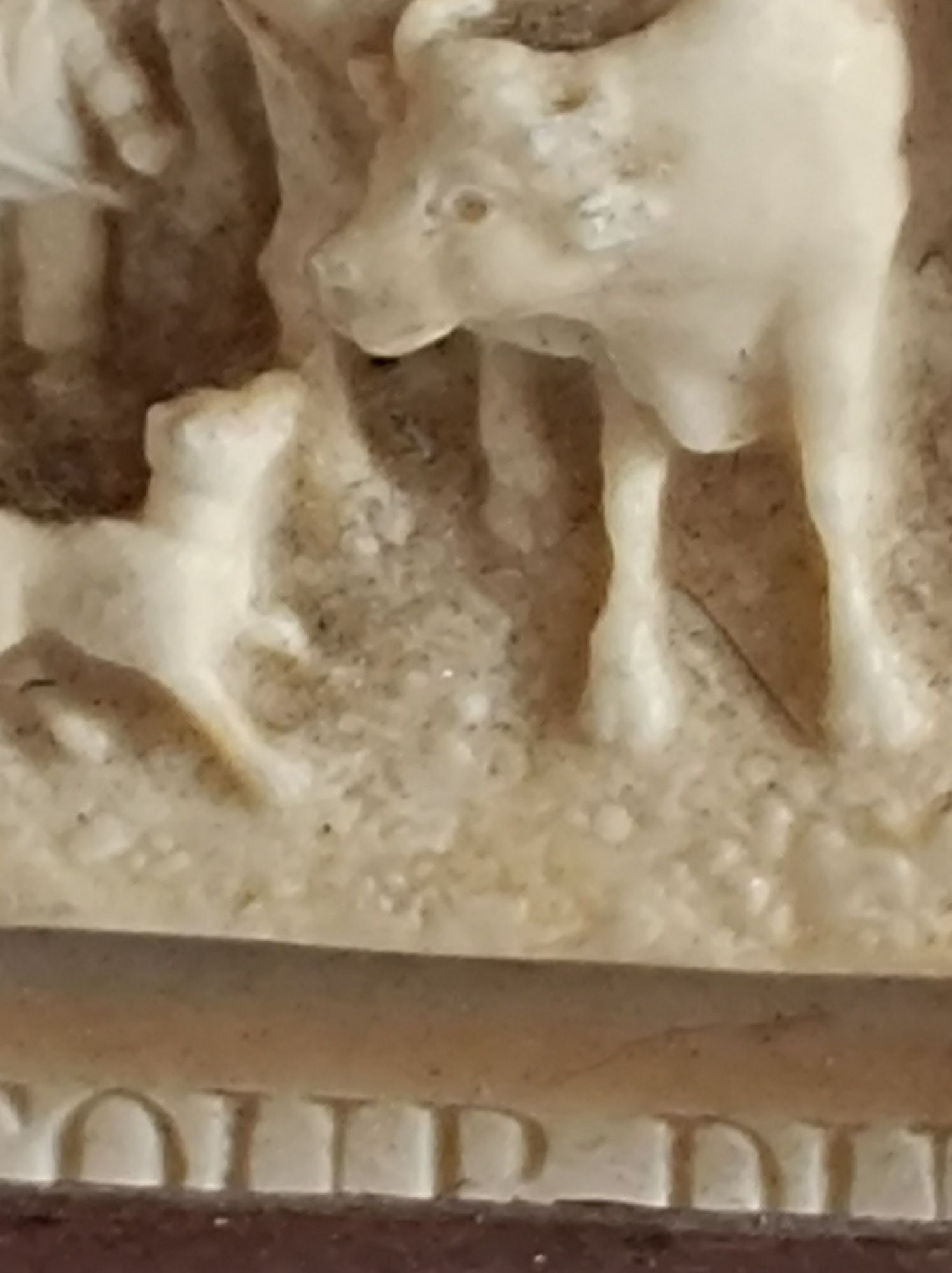 Relief F.C.Becker XIX w rzeźba miniaturowa artystyczna.Antyk.