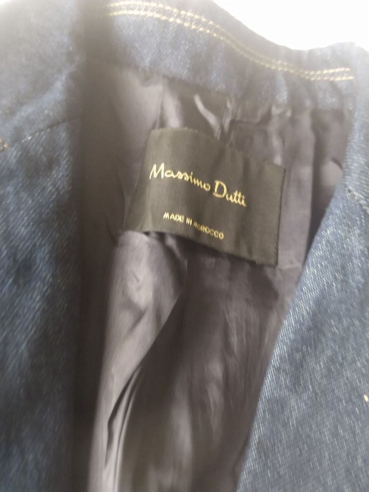 Marynarka żakiet damski jeansowy massimo dutti r 36 s