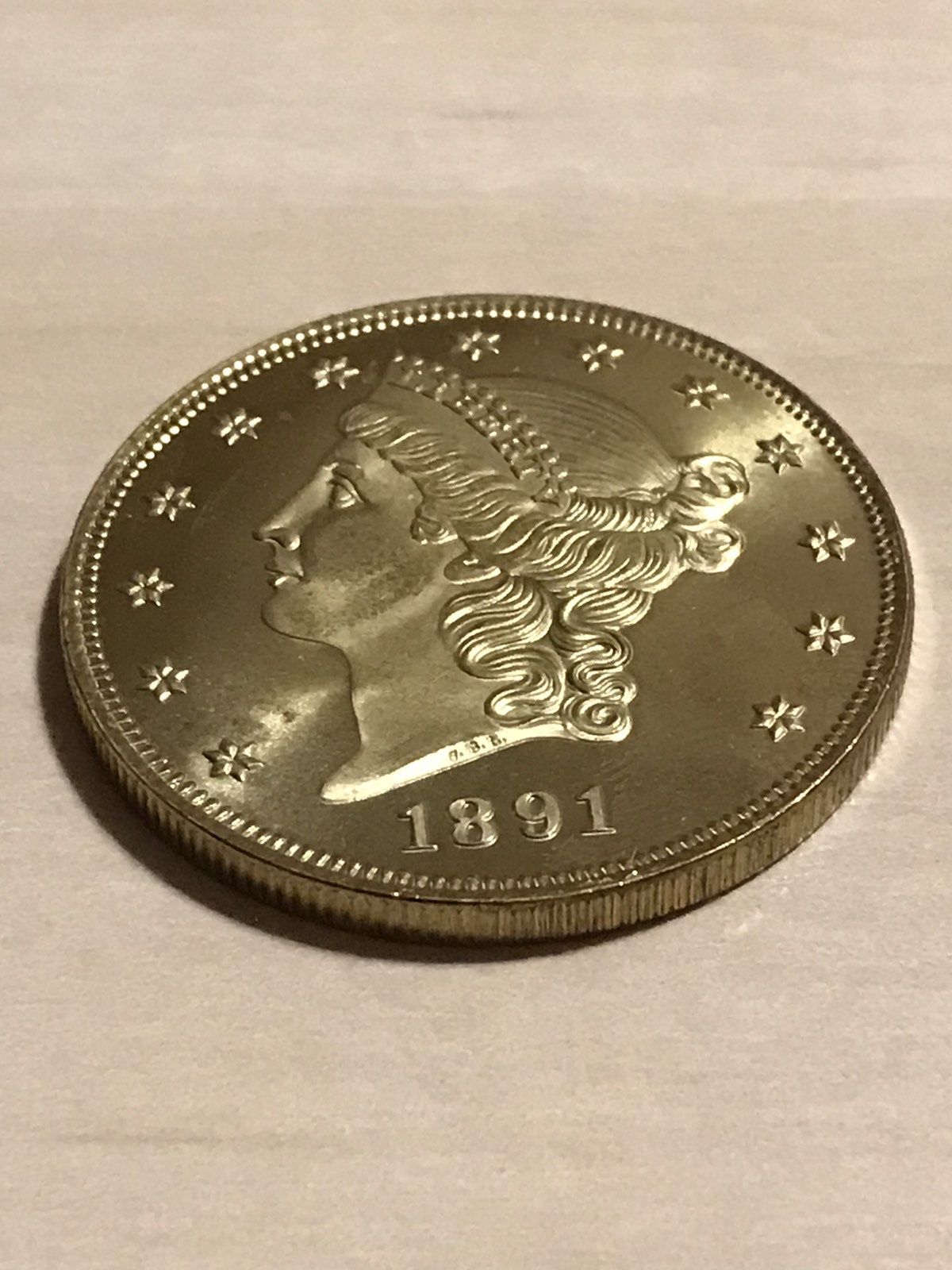 Монета 20 долларов США 20$ USD 1891г
