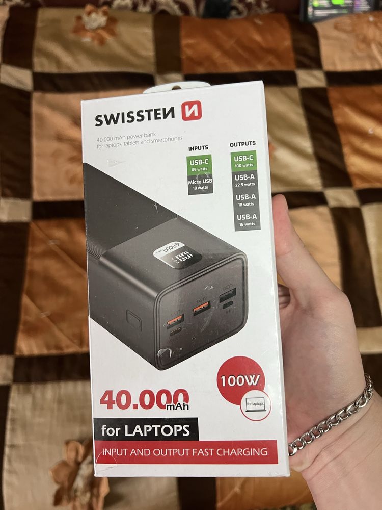 Повербанк SWISSTEN 40 000 мА·г | 100W PD