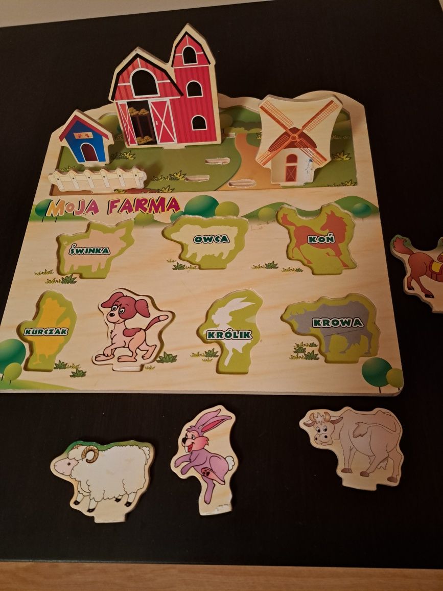 Puzzle drewniane Elefun - Moja farma