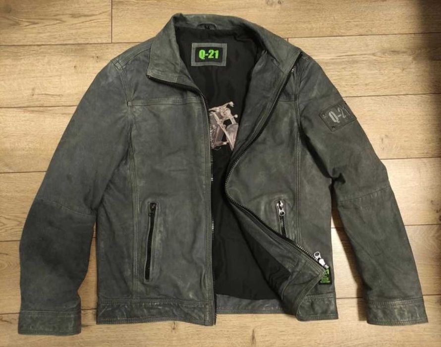 Scotch&soda L / XL куртка чорна шкіряна чоловіча авіатор бомбер осіння