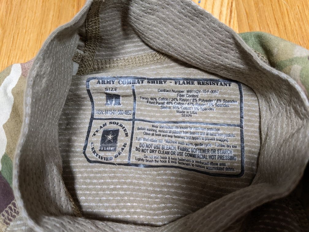 Massif US Army Combat Shirt. Размер MEDIUM. Огнеупорная (UBACS, убакс)