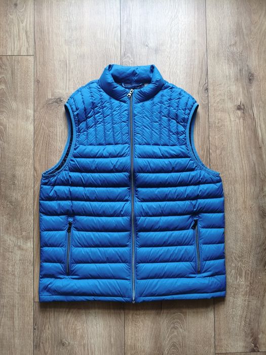 Bezrękawnik M&S Marks and Spencer kamizelka puchowa męska niebieska L