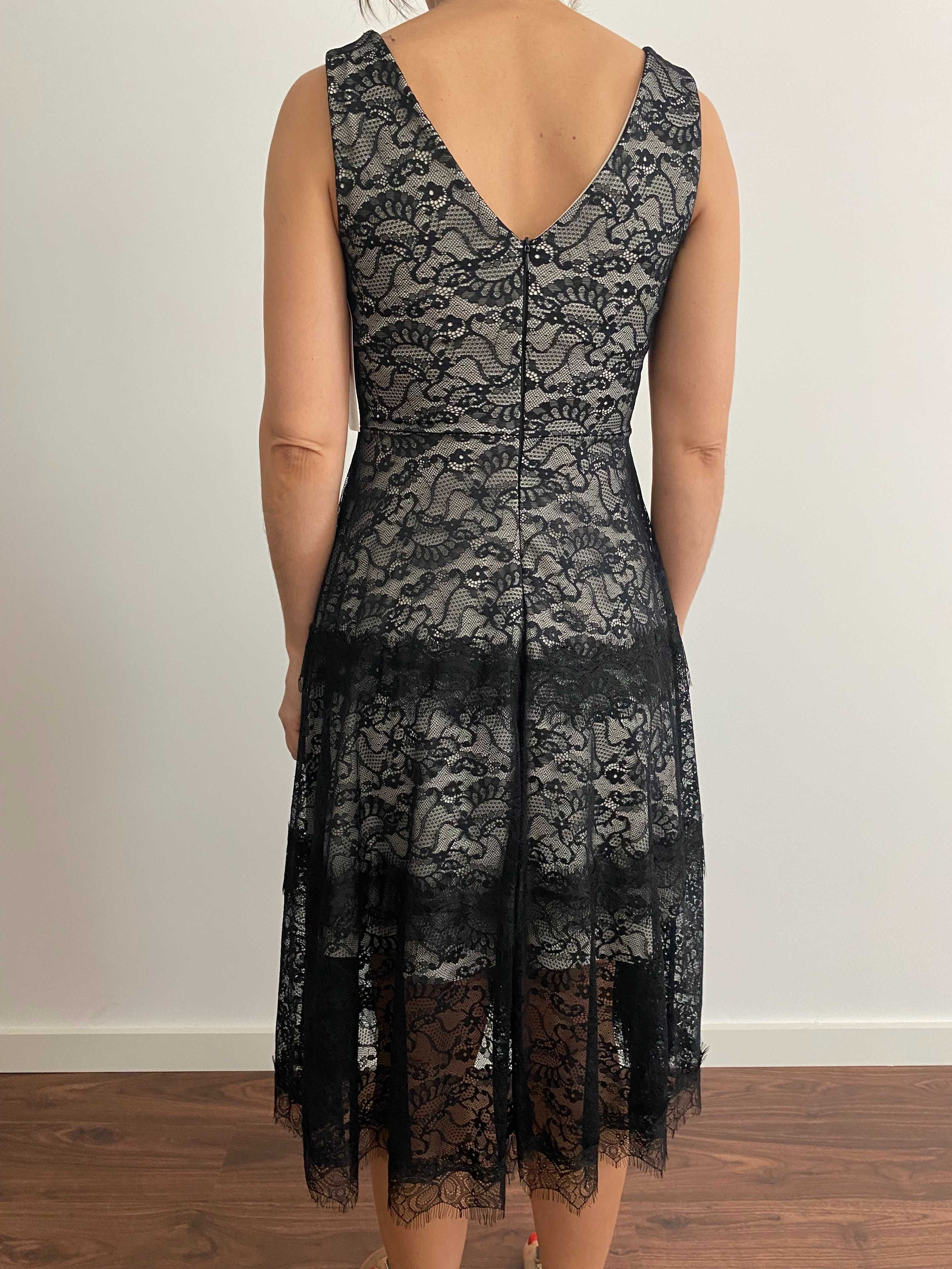 Vestido com renda preto (com etiqueta)