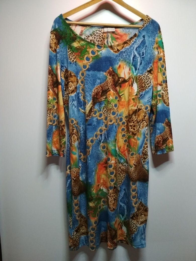 NOWA sukienka z kolorowym nadrukiem r. 40/42 BONPRIX