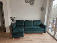 Sofa z funkcją spania_butelkowa zieleń