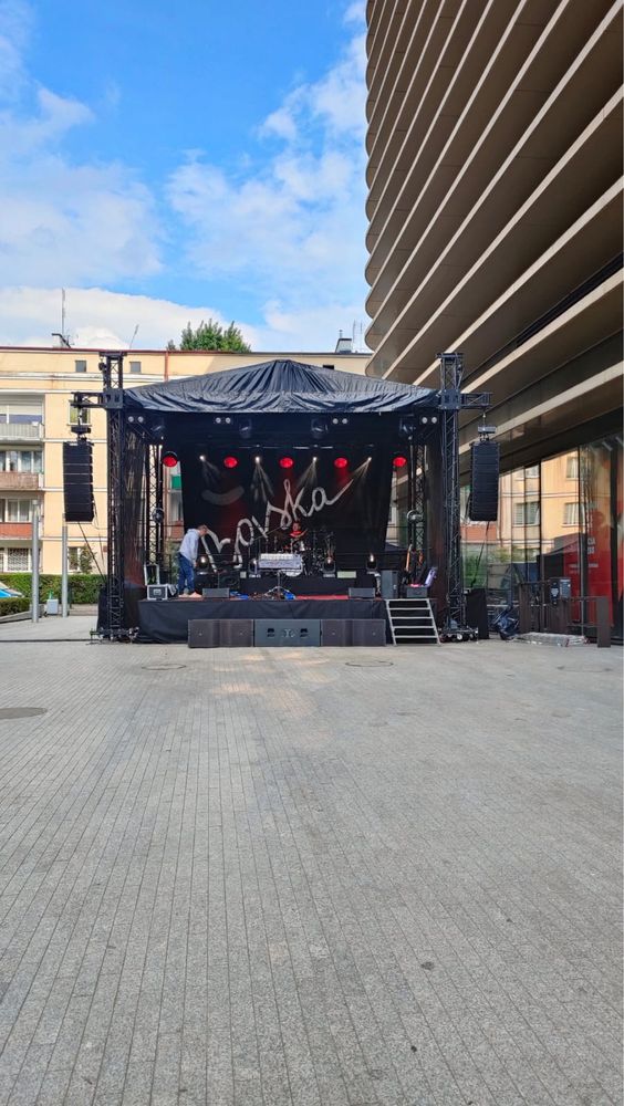 Wynajem - scena mobilna Alspaw, scena modułowa 8mx6m, 6mx4m z obsługą.