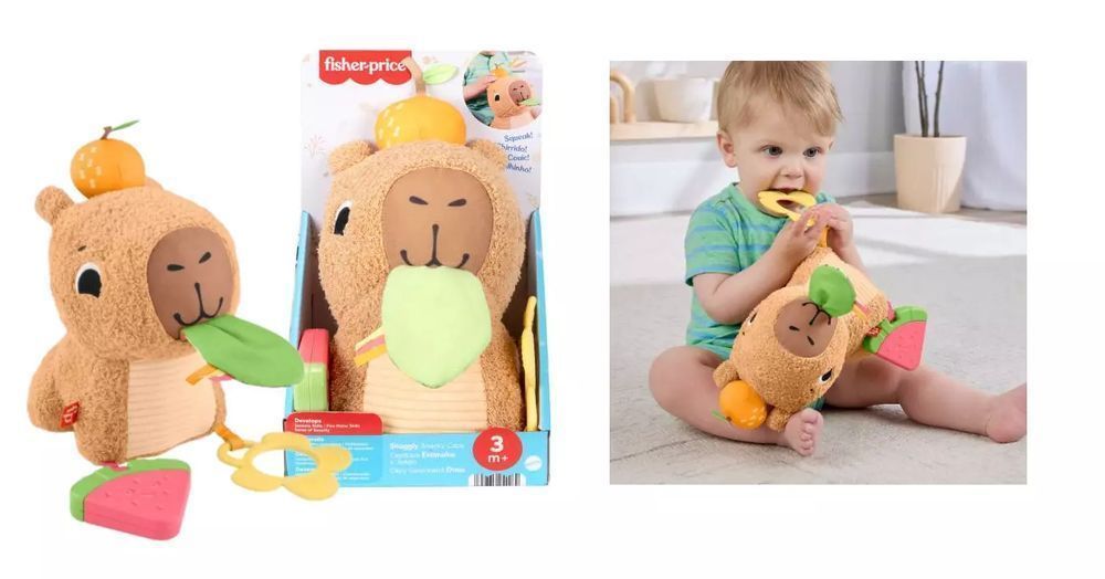 Fisher-Price. HYR54 Kapibara sensoryczna. Przytulanka. Fisher Price