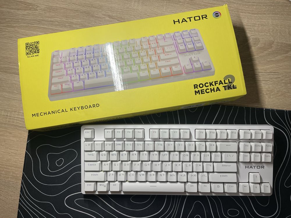 Знижка Клавіатура Hator rockfall 2 mecha TKL orange switches