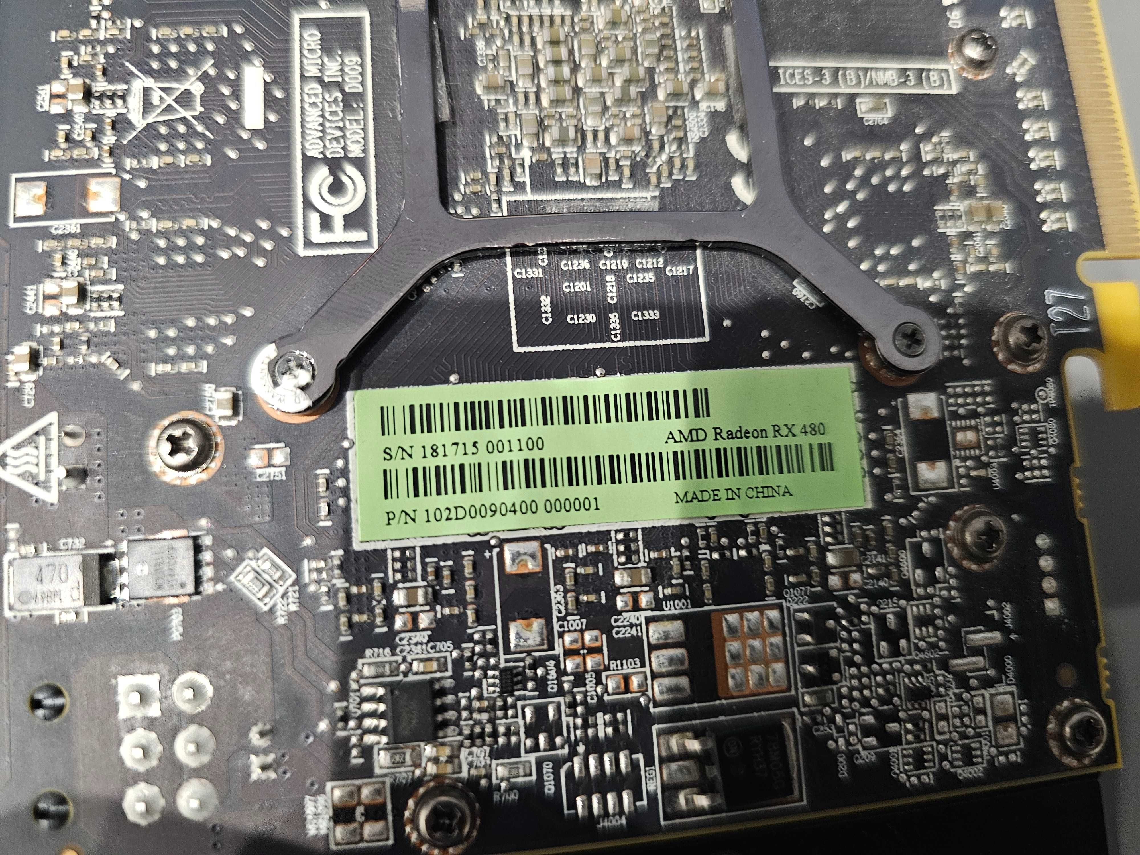Karta graficzna AMD Radeon RX 480 8GB DDR5 - po pełnej konserwacji