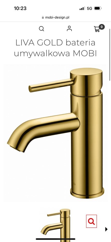 LIVA GOLD bateria umywalkowa MOBI