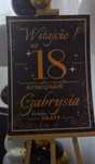 Plakat, tablica na 18 te urodziny Gabrysia
