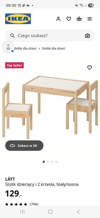 Stolik plus 2 krzesełka dla dzieci plus uchwyt na papier i papier