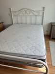 Cama casal ferro branco