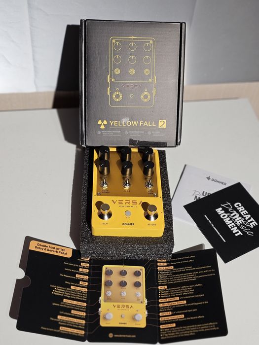 Комбінована гітарна педаль Donner Versa Yellow Fall II 3x3 Reverb-Dela