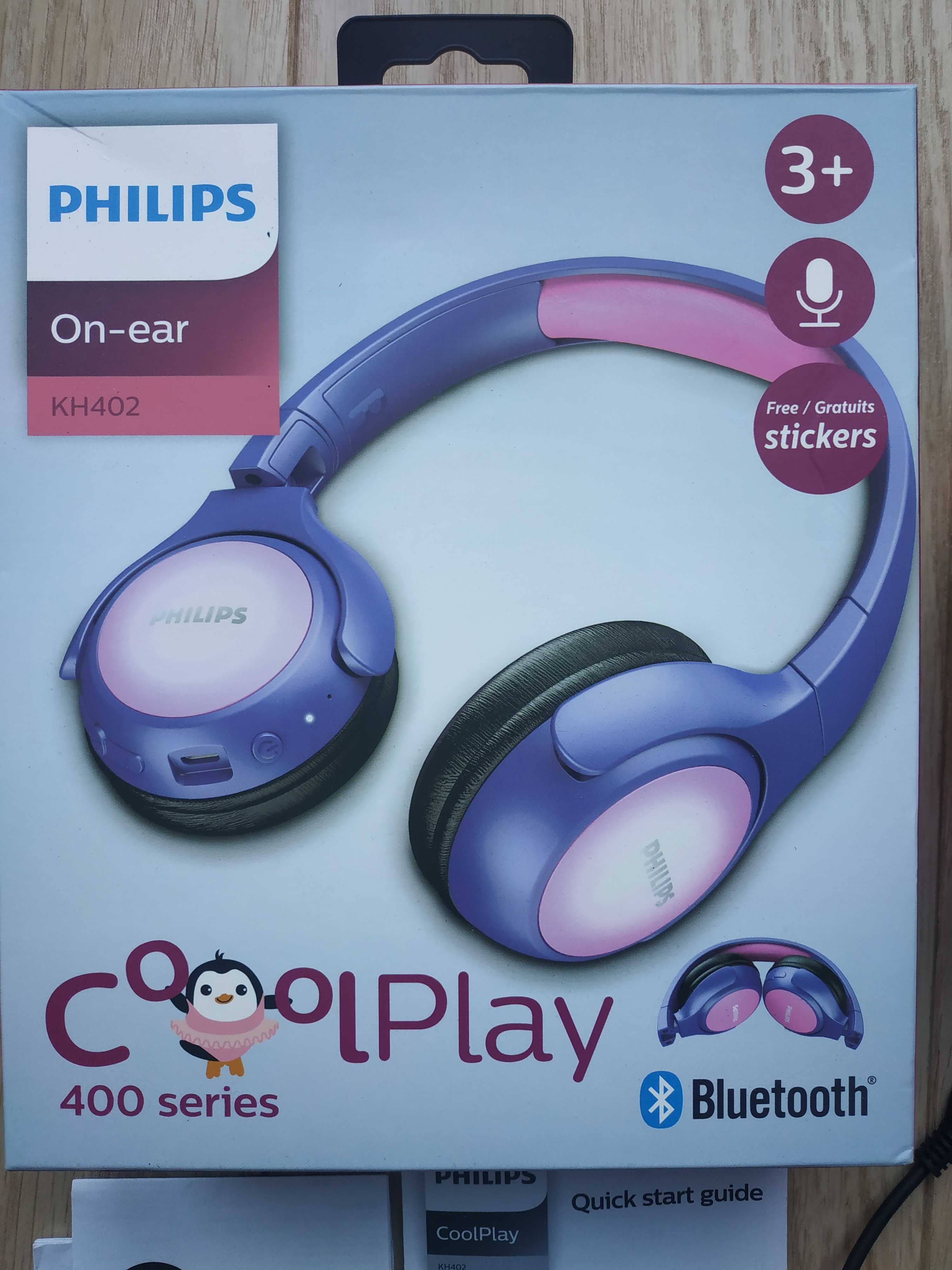 Słuchawki bezprzewodowe nauszne PHILIPS KH402 Cool Play - ucha :)