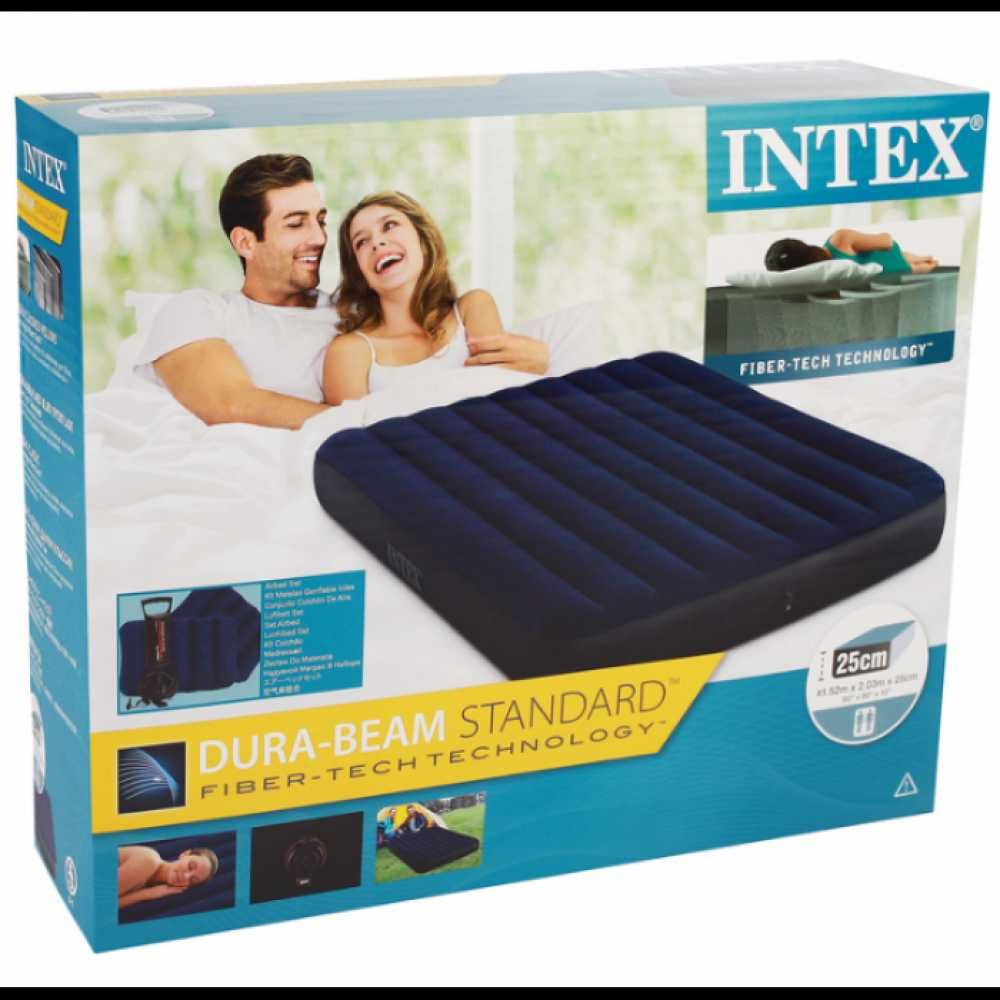 Надувной Матрас Intex с двумя подушками и насосом.