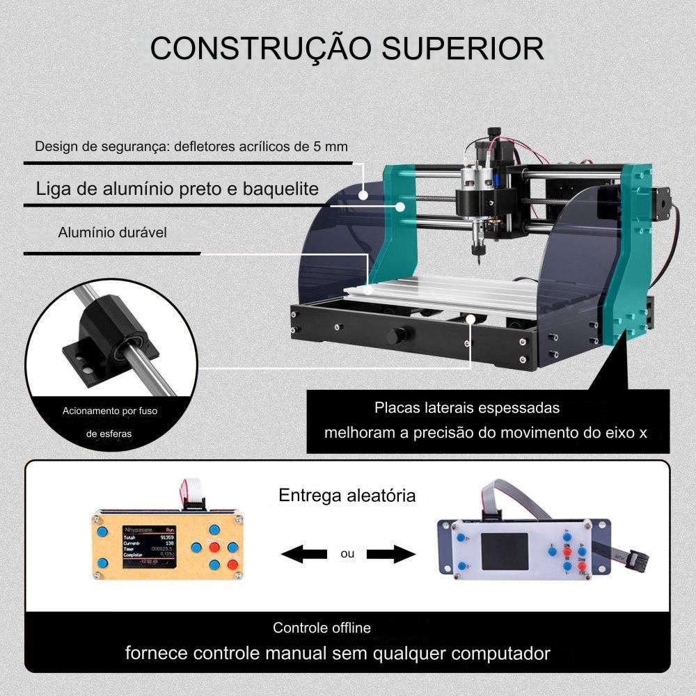 Máquina de Gravação CNC 3018 Pro Max com Controlo Offline