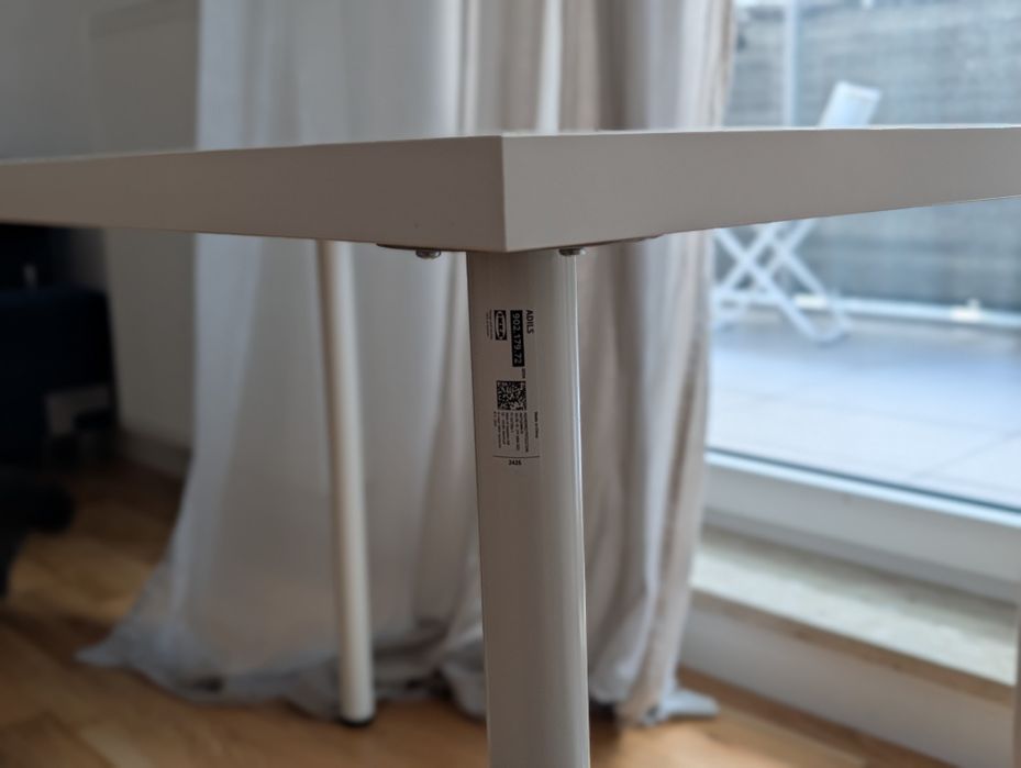 Biurko stół biurowy biały Ikea Linnmon + Adils