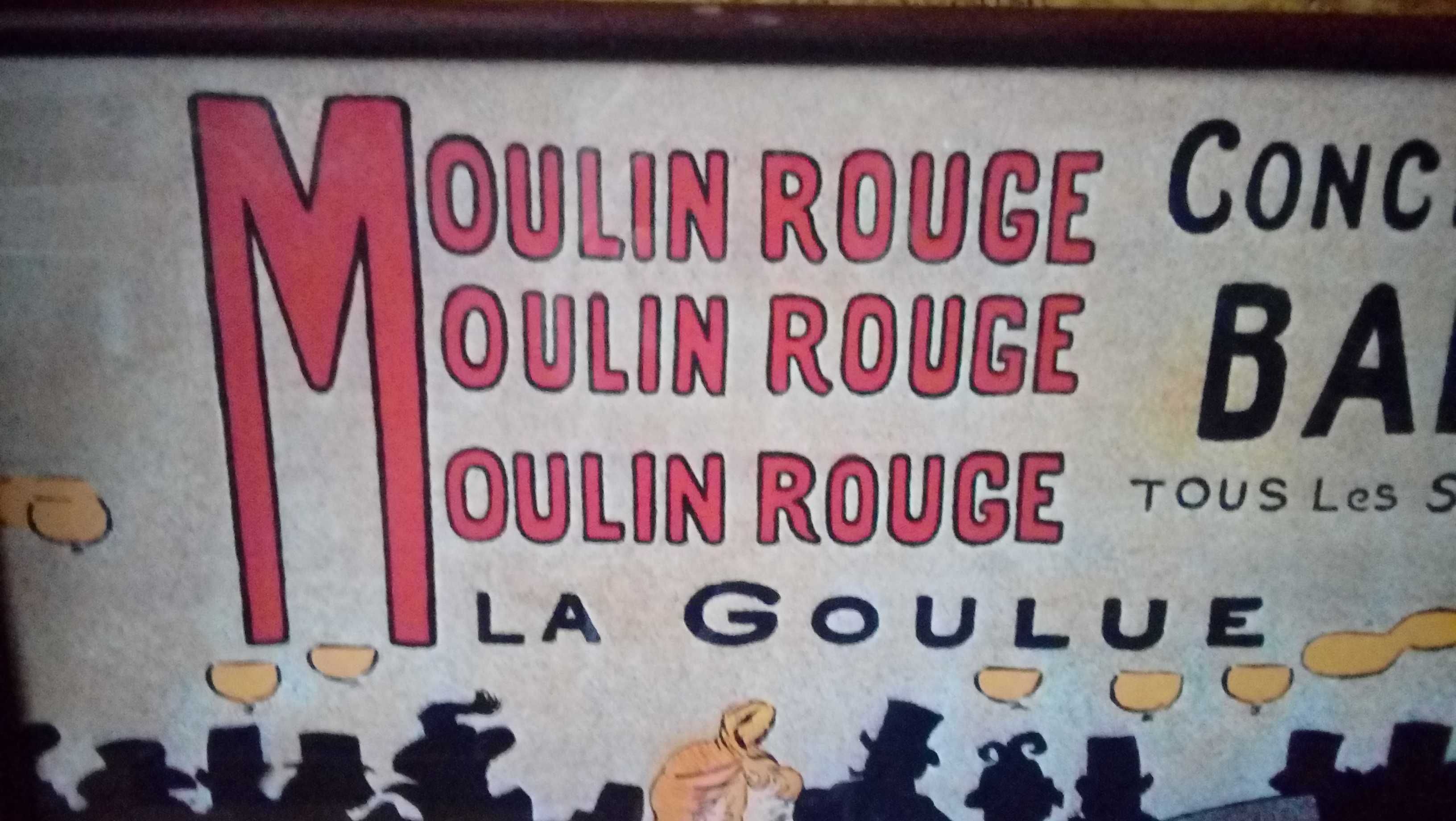 plakat stary MOULIN ROUGE Concert BAL La Goule Tous Les Soirs 52/42