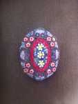 Alfinete de peito broche milefiori mosaico italiano antigo