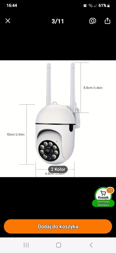 Smart Camera Wi- Fi obrotowa