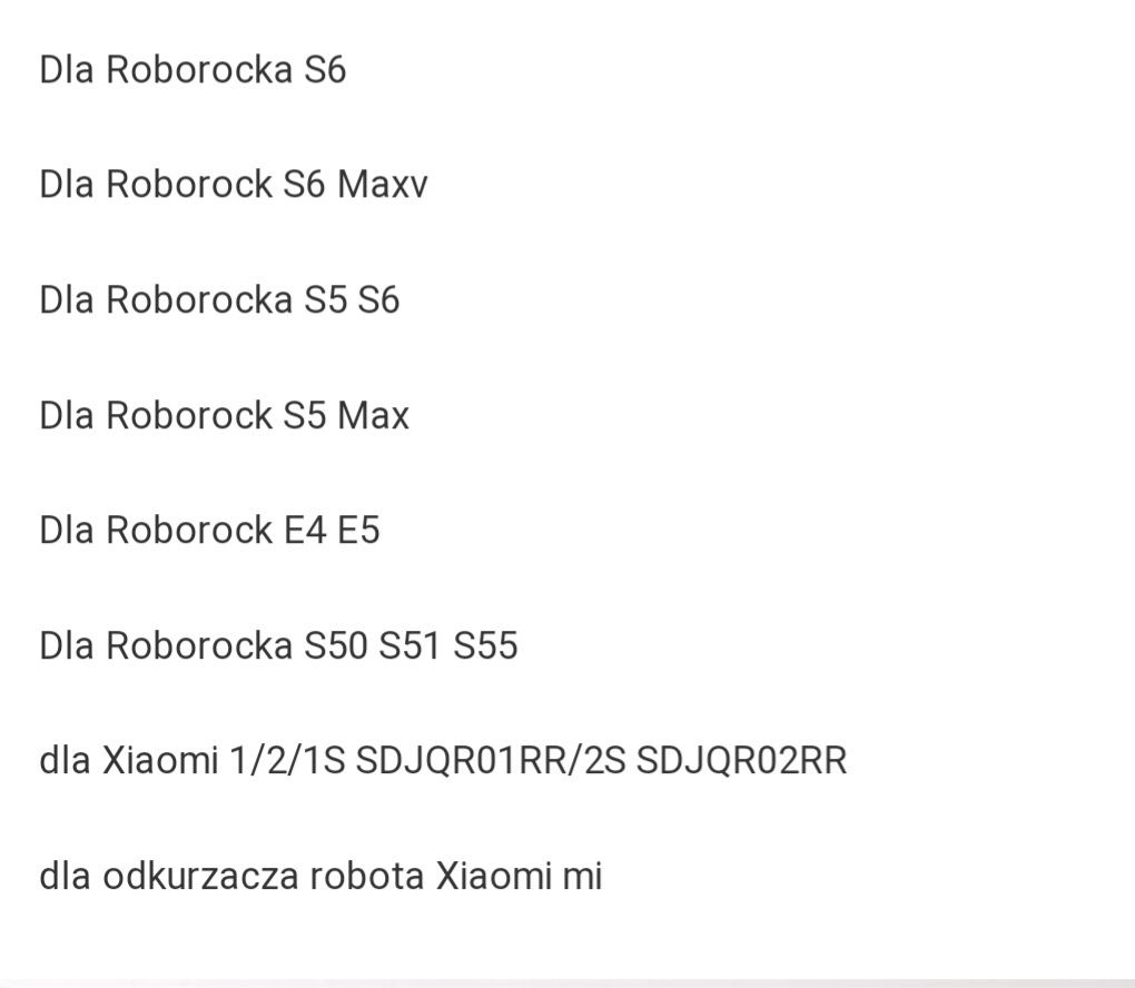 Roborock S5/ S55 Szczotka Główna,  2 filtry, 2 szczoteczki boc