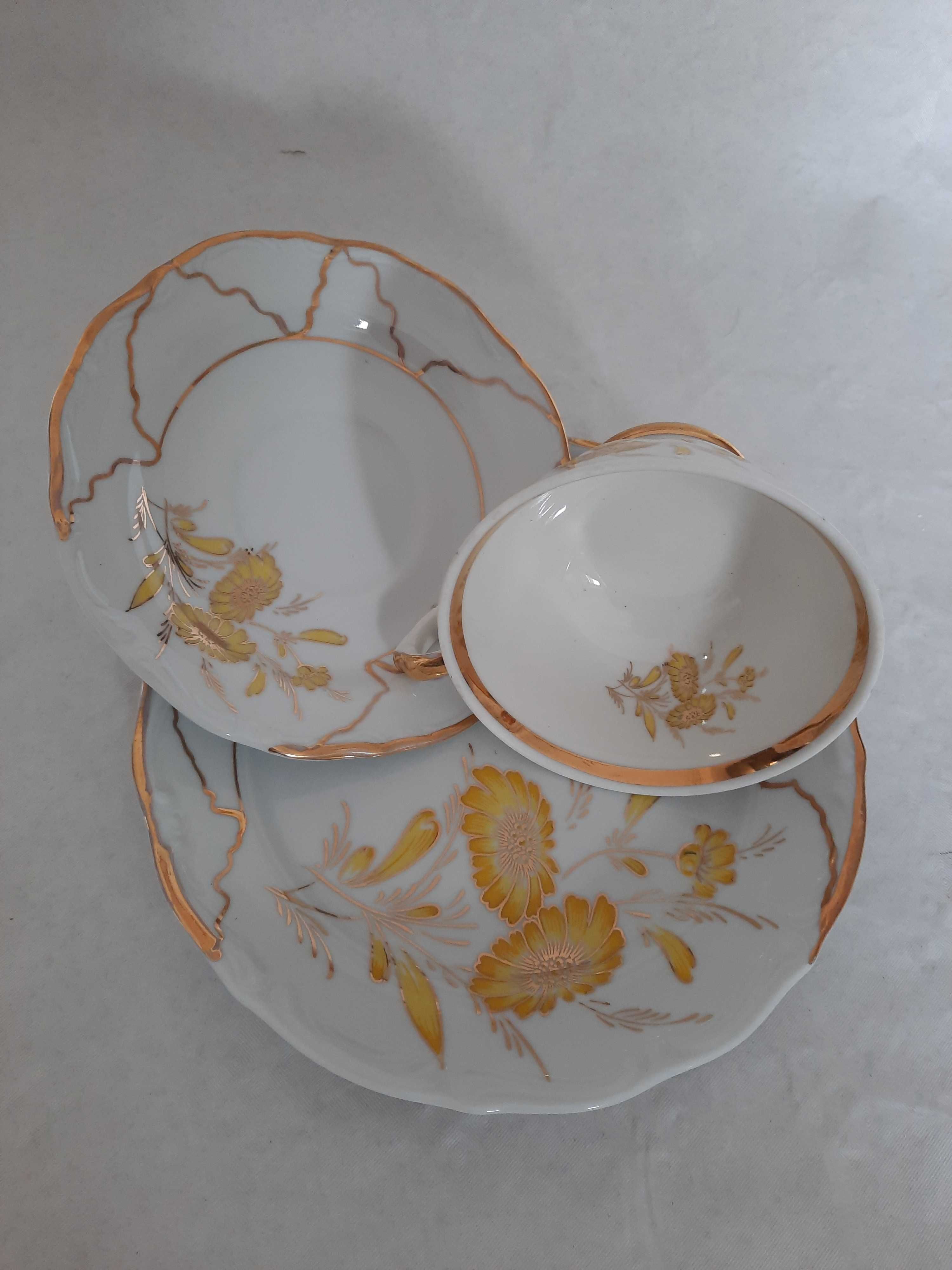 Stara Porcelanowa Filiżanka TRIO ROYAL Ręcznie Malowana lata 70-80XX w