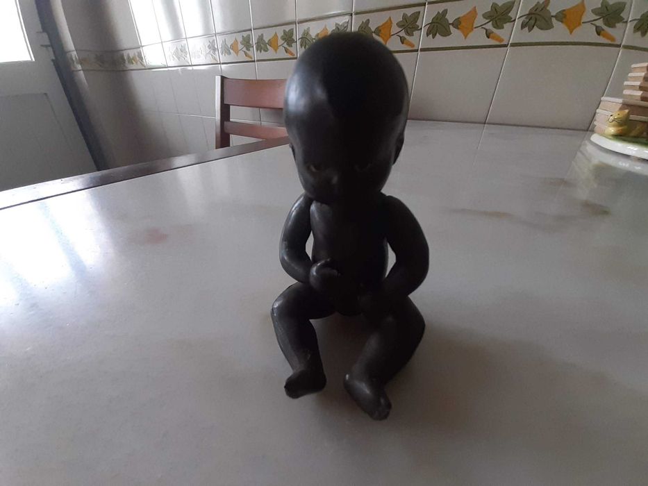Boneco negro, antigo, tartaruga, Anos 40, raro