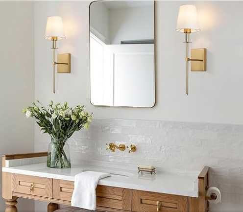 2x Candeeiro de parede Classic Elegance na cor dourado