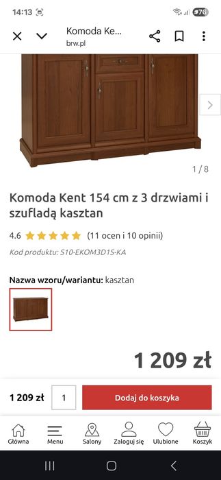 Komoda z firmy BRW seria Kent