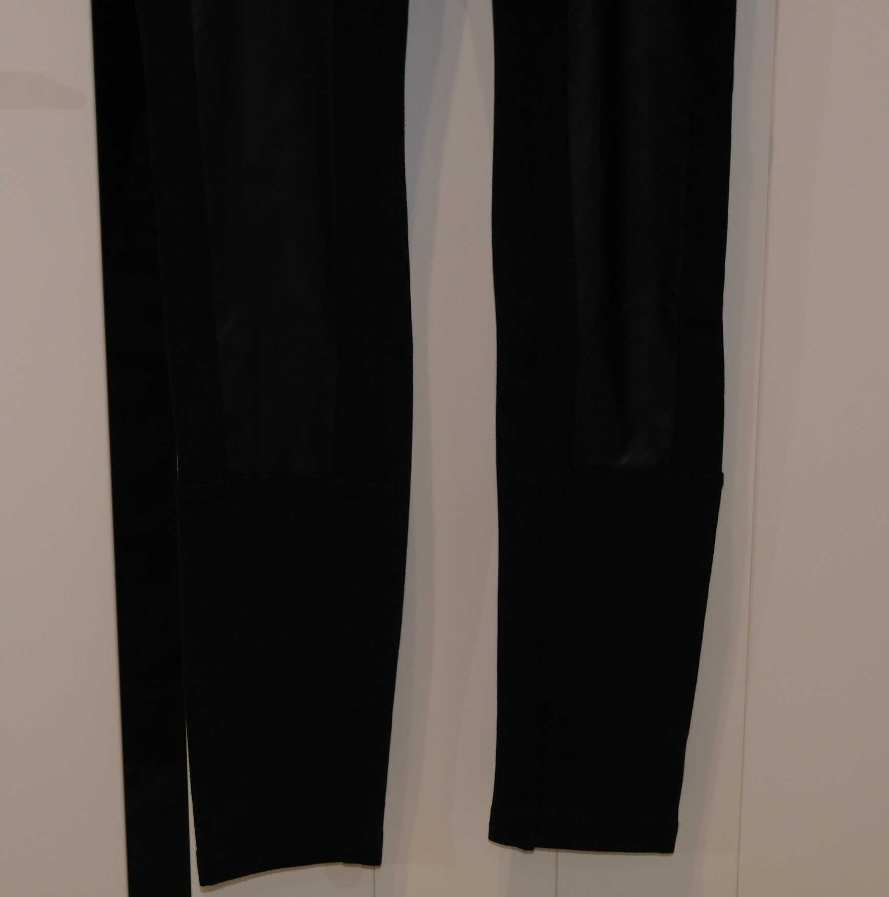 Gina Tricot legginsy skórkowe wstawki 36 S