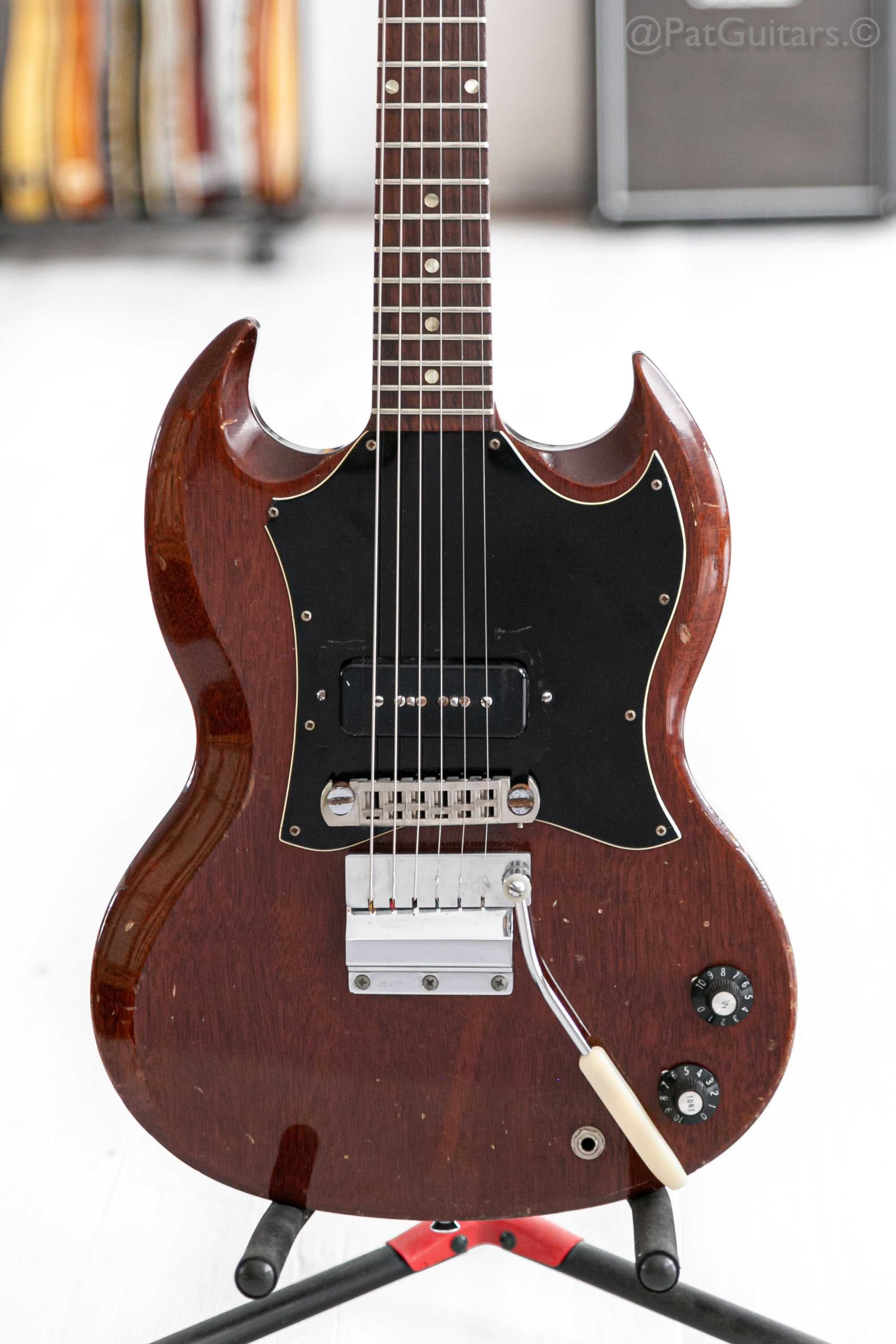 1969 Gibson SG Junior with Vibrola and a Large Guard in Cherry