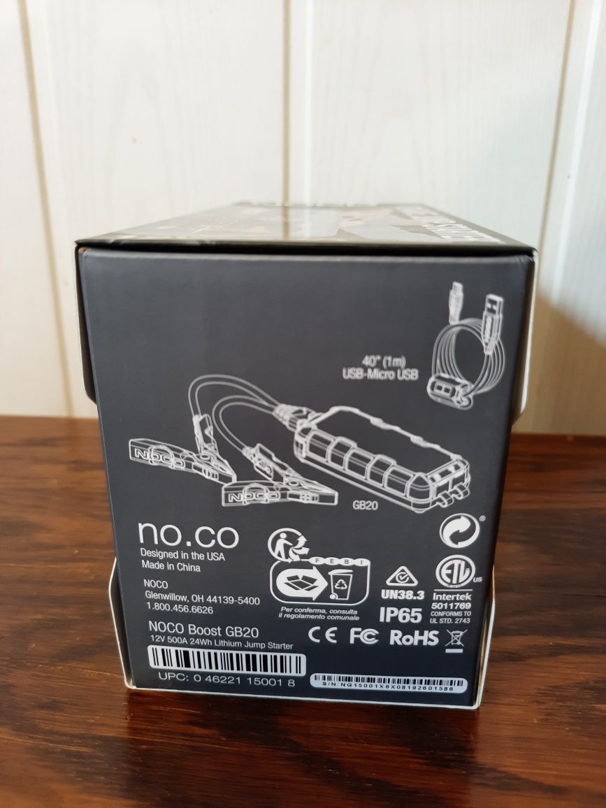 NOCO Boost Sport GB20 12V 500A Jump Starter- fabrycznie nowy