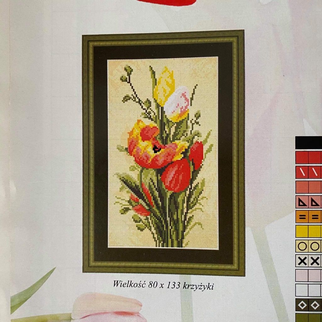 Hafty Polskie 2-3/2005 gazeta haft krzyżykowy Kwiaty Wenecja Koń