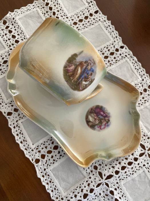 Conjunto Prato e Chavena Vista Alegre