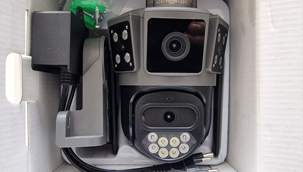 Profesjonalna Podwójna Zewnętrzna Kamera Obrotowa PRO GUARD ALARM WIFI